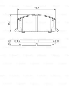 Комплект тормозных колодок BOSCH 0 986 495 042