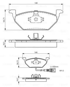 Комплект тормозных колодок BOSCH 0 986 495 048