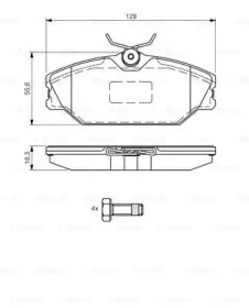 Комплект тормозных колодок BOSCH 0 986 495 049