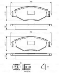 Комплект тормозных колодок BOSCH 0 986 495 052