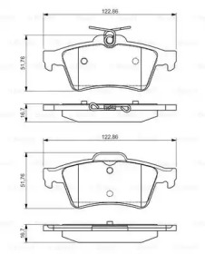 Комплект тормозных колодок BOSCH 0 986 495 055