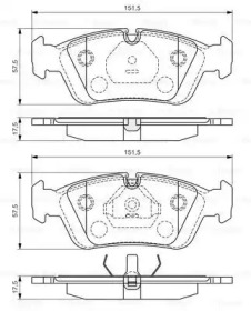 Комплект тормозных колодок BOSCH 0 986 495 060