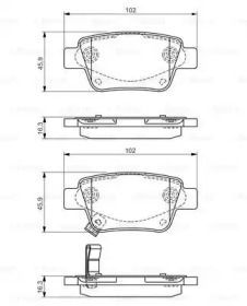 Комплект тормозных колодок BOSCH 0 986 495 073