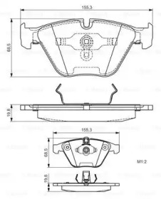 Комплект тормозных колодок BOSCH 0 986 495 082