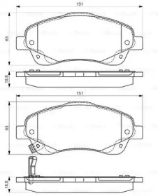 Комплект тормозных колодок BOSCH 0 986 495 083