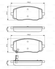 Комплект тормозных колодок BOSCH 0 986 495 084