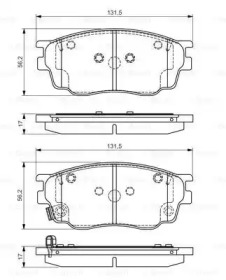 Комплект тормозных колодок BOSCH 0 986 495 087