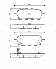 Комплект тормозных колодок BOSCH 0 986 495 089