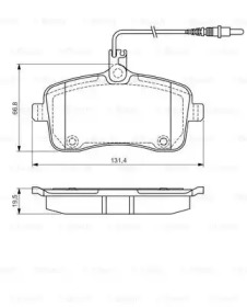 Комплект тормозных колодок BOSCH 0 986 495 091