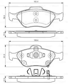 Комплект тормозных колодок BOSCH 0 986 495 093