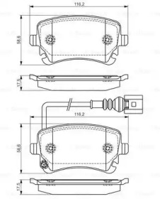 Комплект тормозных колодок BOSCH 0 986 495 094