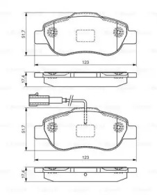 Комплект тормозных колодок BOSCH 0 986 495 097