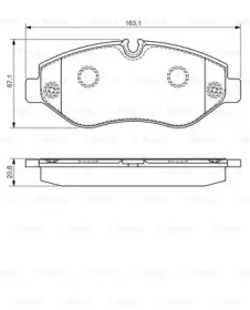 Комплект тормозных колодок BOSCH 0 986 495 098