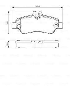 Комплект тормозных колодок BOSCH 0 986 495 100