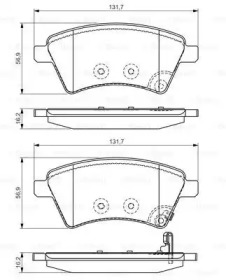 Комплект тормозных колодок BOSCH 0 986 495 101