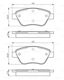 Комплект тормозных колодок BOSCH 0 986 495 102