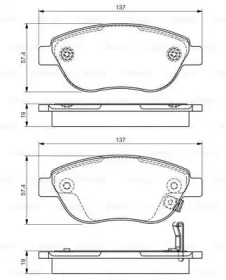 Комплект тормозных колодок BOSCH 0 986 495 103