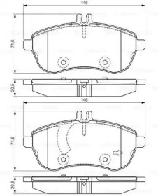 Комплект тормозных колодок BOSCH 0 986 495 104