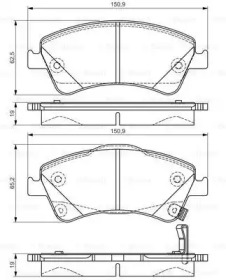 Комплект тормозных колодок BOSCH 0 986 495 106