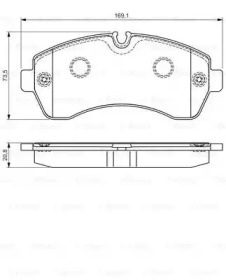 Комплект тормозных колодок BOSCH 0 986 495 107