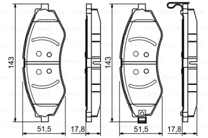 Комплект тормозных колодок BOSCH 0 986 495 116