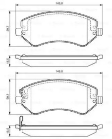 Комплект тормозных колодок BOSCH 0 986 495 117