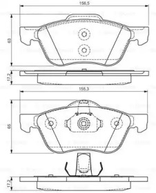 Комплект тормозных колодок BOSCH 0 986 495 118