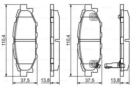 Комплект тормозных колодок BOSCH 0 986 495 119