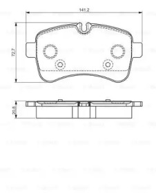 Комплект тормозных колодок BOSCH 0 986 495 120