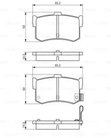 Комплект тормозных колодок BOSCH 0 986 495 121