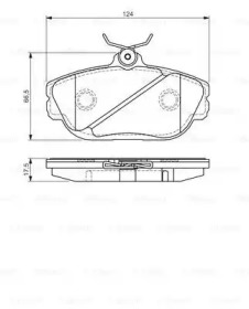 Комплект тормозных колодок BOSCH 0 986 495 124