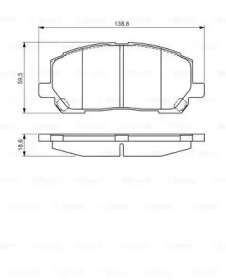 Комплект тормозных колодок BOSCH 0 986 495 126