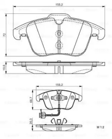 Комплект тормозных колодок BOSCH 0 986 495 129