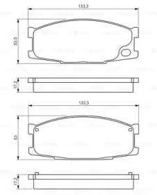 Комплект тормозных колодок BOSCH 0 986 495 130