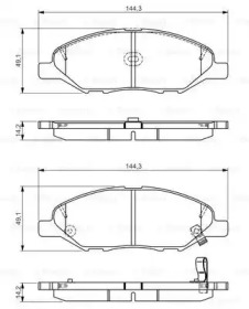 Комплект тормозных колодок BOSCH 0 986 495 133