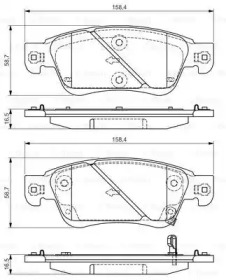 Комплект тормозных колодок BOSCH 0 986 495 134