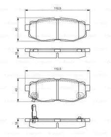 Комплект тормозных колодок BOSCH 0 986 495 135