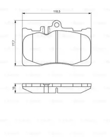 Комплект тормозных колодок BOSCH 0 986 495 138