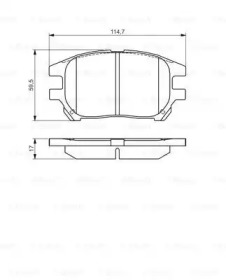 Комплект тормозных колодок BOSCH 0 986 495 140