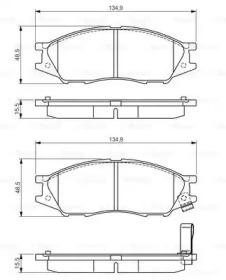 Комплект тормозных колодок BOSCH 0 986 495 146