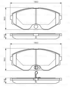 Комплект тормозных колодок BOSCH 0 986 495 147