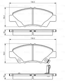 Комплект тормозных колодок BOSCH 0 986 495 154