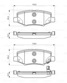 Комплект тормозных колодок BOSCH 0 986 495 155