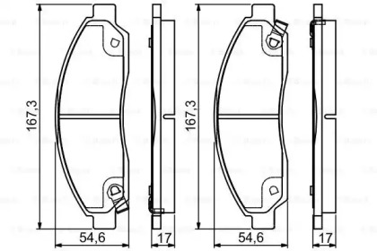 Комплект тормозных колодок BOSCH 0 986 495 159