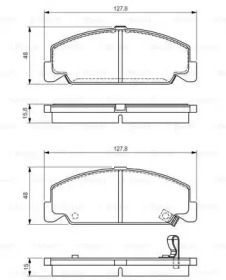 Комплект тормозных колодок BOSCH 0 986 495 163