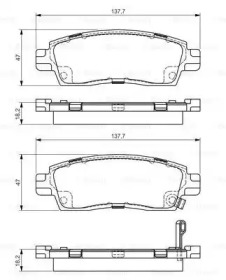 Комплект тормозных колодок BOSCH 0 986 495 164