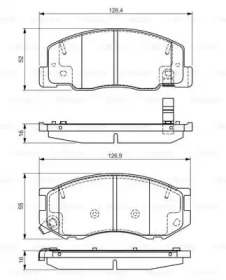 Комплект тормозных колодок BOSCH 0 986 495 166