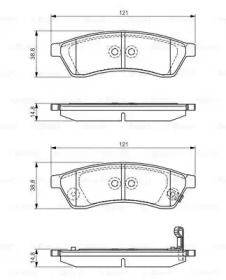 Комплект тормозных колодок BOSCH 0 986 495 168