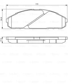 Комплект тормозных колодок BOSCH 0 986 495 171