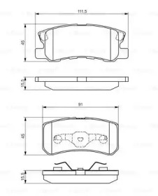 Комплект тормозных колодок BOSCH 0 986 495 172